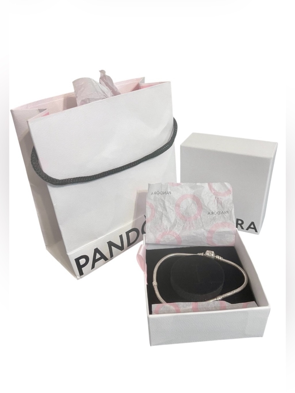 Pandora Barrel Clasp Snake Chain Bracelet | Sterling Silver 925 | 21 cm| NWT